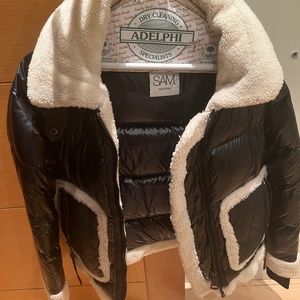 Sam’s Veronica Shearling Trim Down Jacket